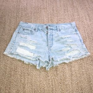 American Eagle High Rise Festival Jean Shorts